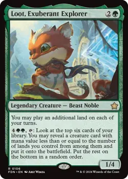 Loot, Exuberant Explorer - FDN 0106 - NM - MTG Magic - Image 1