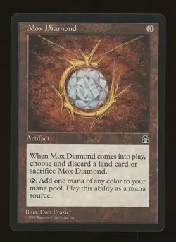 1998 MTG Magic The Gathering Stronghold Mox Diamond - Image 1