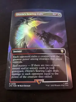 Olorin's Searing Light 0503 Borderless Rare Foil Lord of the Rings MTG Near Mint - Image 1