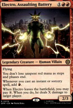 MTG Marvel's Spider-Man #76 Electro, Assaulting Battery - Lightly played - Image 1