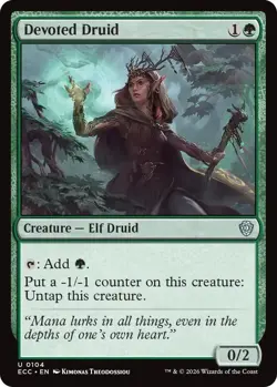 NM Devoted Druid, MTG, Lorwyn Eclipsed, Magic the Gathering, 104 - Image 1
