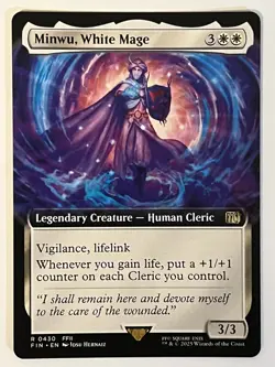 Minwu, White Mage (Extended Art) Final Fantasy Non-Foil Regular MTG - Image 1