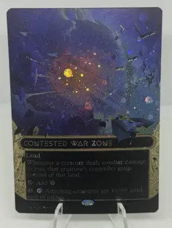 MTG Edge of Eternities Contested War Zone Borderless Galaxy Foil 0098 - Image 1