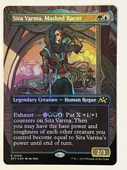 Sita Varma, Masked Racer (Borderless) Aetherdrift Foil MTG - Image 1