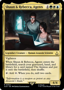 Shaun & Rebecca, Agents (REGULAR) x1 - MTG Assassin's Creed ACR #64 - Image 1