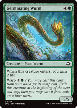 Germinating Wurm (FOIL) x1 - MTG Edge of Eternities EOE #187 - Image 1