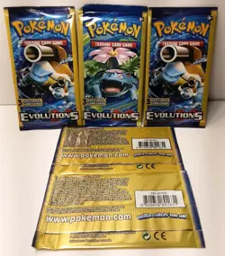 (5) Pokemon XY Evolutions Booster 3-Card Mini Pack - New Sealed - Image 2