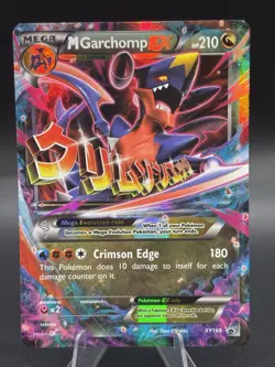 Pokemon M Garchomp EX Promo Holo Mega XY168 XY Card HP 210 Pokemon TCG Age 6+ - Image 1