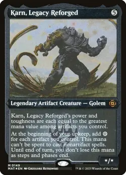 Foil Karn, Legacy Reforged (Etched) - March of the Machine Aftermath [Near Mint] - Image 1