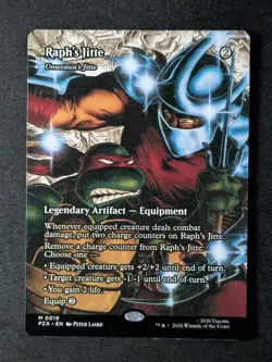 2026 Magic The Gathering - RAPH'S JITTE Foil Teenage Mutant Ninja Turtle #0019 A - Image 1