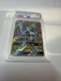 2018 POKEMON SM BLACK STAR PROMO #SM141 FULL ART/WHITE KYUREM GX PSA 9 - Image 3