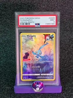 PSA 9 Mint Manaphy GG06/GG70 Full Art - Pokemon SW&SH Crown Zenith Pokemon TCG - Image 1