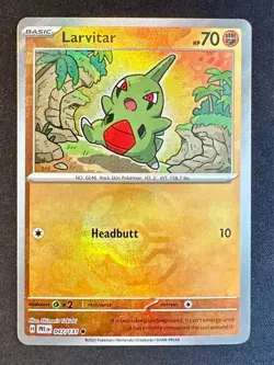 Larvitar 047/131 Prismatic Evolutions Pokemon Card Master Ball Reverse Holo - Nm - Image 1