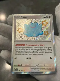 Pokemon TCG Ditto 201/091 Paldean Fates Holo Baby Shiny NM- - Image 3