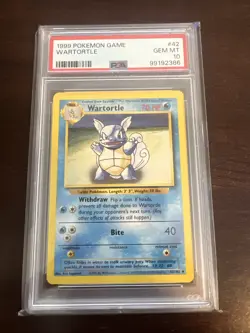 1999 Pokemon Base Set Unlimited #42 Wartortle Gem Mt PSA 10 - Image 1