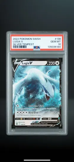 Pokemon Lugia V Ultra Rare Holo PSA 10 Sword & Shield Silver Tempest 138/195 - Image 1