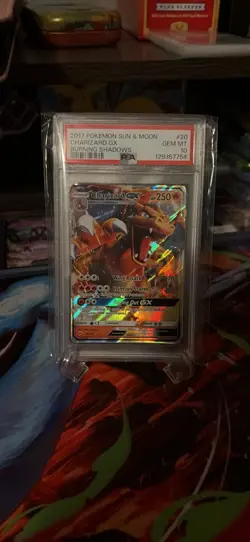 2017 Pokemon Sun & Moon Burning Shadows #20 Charizard Gx Burning Shadows PSA 10 - Image 1