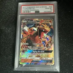 2017 Pokemon Sun & Moon Burning Shadows CHARIZARD GX #20 PSA 10 - Image 1