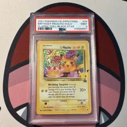 Pokemon TCG - Birthday Pikachu 24 Celebrations Holo PSA 9 2021 - Image 1