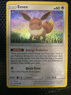 Pokemon TCG Eevee Holo 101/149 General Mills Promo MP - Image 1