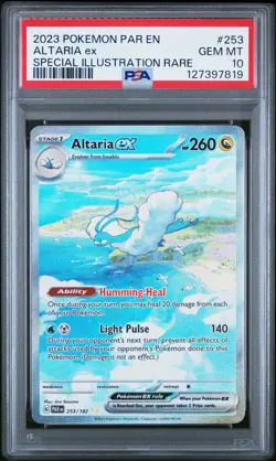 2023 POKEMON PAR EN-PARADOX RIFT SPECIAL ILLUSTRATION RARE ALTARIA EX PSA 10 - Image 1