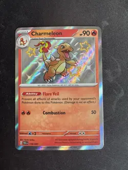 Pokemon TCG Charmeleon Shiny Rare, Paldean Fates 110/091 - Image 2