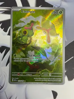 Pokemon Caterpie 172/165 Scarlet & Violet 151 Illustration Rare Holo - Image 1