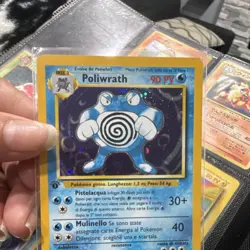 Pokemon Base Set Poliwrath 13/102 1st Edition Holo Rare Italian HP90 - Image 2