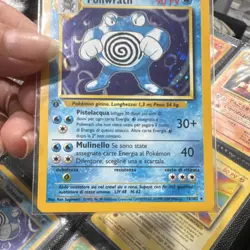 Pokemon Base Set Poliwrath 13/102 1st Edition Holo Rare Italian HP90 - Image 3