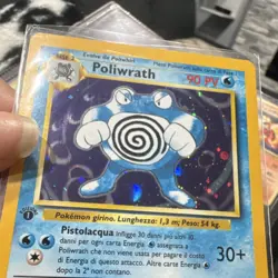 Pokemon Base Set Poliwrath 13/102 1st Edition Holo Rare Italian HP90 - Image 5