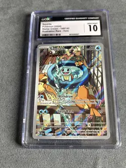 Pokemon Squirtle 148/142 Sv07: Stellar Crown Holo CGC 10 - Image 1