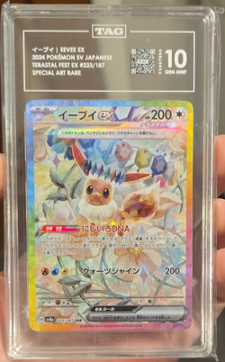 Pokemon Eevee ex 223/187 Terastal Fest Ex Japanese Special Art Rare TAG 10 - Image 1