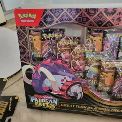 Pokemon TCG PALDEAN FATES Great Tusk Iron Treads Ex Premium Collection ✅ NEW - Image 2