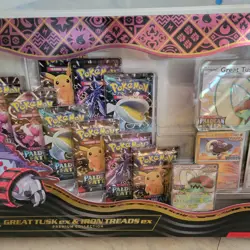 Pokemon TCG PALDEAN FATES Great Tusk Iron Treads Ex Premium Collection ✅ NEW - Image 3