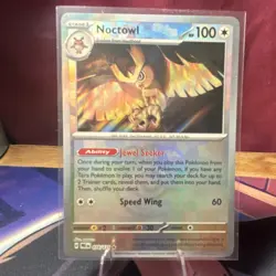 Pokemon Noctowl Sv: Prismatic Evolutions 078/131 Holo Rare MasterBall Pattern - Image 1