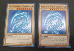 Lot Of 2 Yu-Gi-Oh! TCG Blue-Eyes White Dragon DPKB-EN001 Unlimited LP EX - Image 1