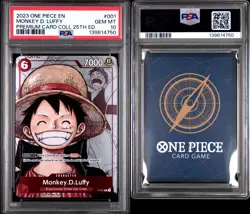 PSA 10 - Monkey.D.Luffy P-001 - One Piece Premium Collection 25th Anniversary - Image 1