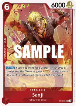 ST10-004 Sanji English C One Piece TCG Card Game - Image 2