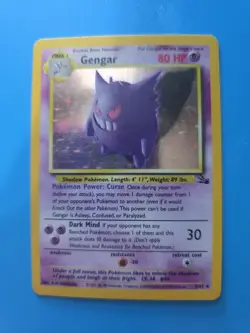 Pokemon TCG Gengar Fossil Holo Card 5/62 - Image 1