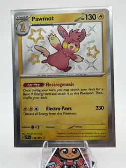 Pawmot 144/091 Paldean Fates Shiny Holo Rare Pokemon TCG Card NM - Image 1