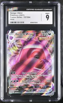 Gengar VMAX 2021 Fusion Strike CGC 9 Holo Pokemon Card #157 - Image 1