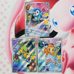 Piplup 042 + Chimchar 041 + Turtwig 040 - First Partner Pokemon Cards - #L699 - Image 1