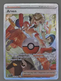 Pokemon TCG Trainer Arven Supporter Card Holo Full Art Rare Near Mint 235/091 - Image 3