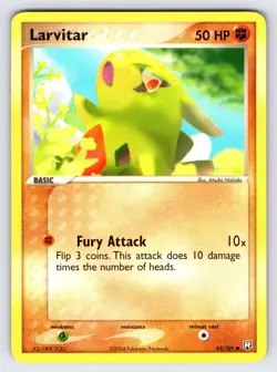 Larvitar 62/109 2004 EX Team Rocket Returns Pokemon Card TCG Nintendo Common Nm - Image 1