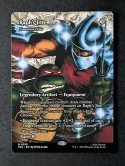 2026 Magic The Gathering - RAPH'S JITTE Foil Teenage Mutant Ninja Turtle #0019 B - Image 1