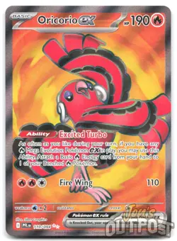 Oricorio ex 110/094 Ultra Rare Phantasmal Flames Pokemon NM - Image 1