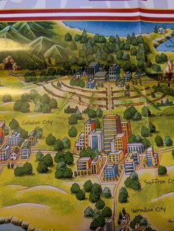 Pokemon Trading Card Game League MAT POSTER & MAP - Vintage 1999 Toys R Us Promo - Image 3