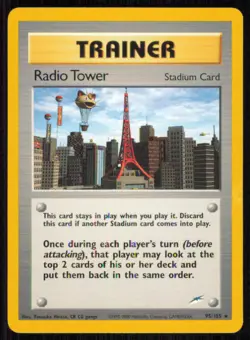 Radio Tower 95/105 Rare Neo Destiny Pokemon Unlimited Lightly Played - Image 1