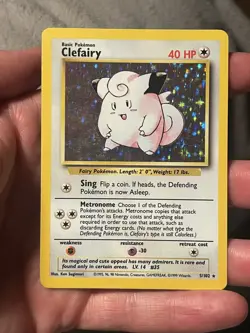 Clefairy 5/102 Unlimited Base Set Pokemon card TCG Holo - Image 1