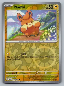 Pokemon TCG Scarlet & Violet Base Set Pawmi 073/198 Reverse Holo - Image 1